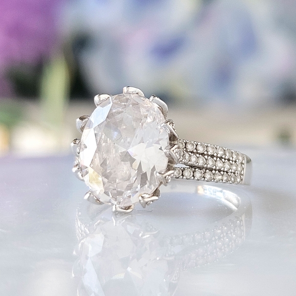 Oval Gemstone Ring, 925 Sterling Silver, Vintage Charmed Aroma - Picture 8 of 8